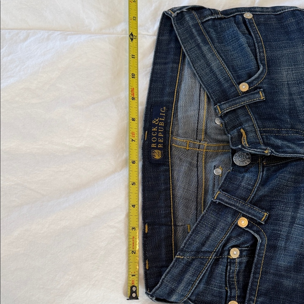 Rock & Republic Dark Blue Flare Jeans - Picture 6 of 7